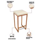 Ver imagem 7 de Banqueta Alta para Cozinha Industrial Kit 3 Nick Bronze e Sintético d03 - D'Rossi Cor Branco