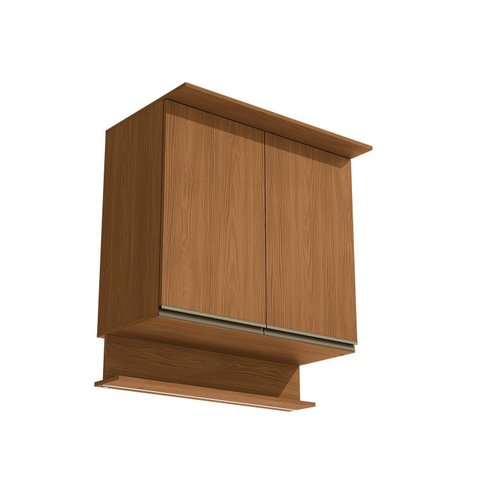 Armário Aéreo 2 Portas 90cm com LED Fita Linha Liga Modulado