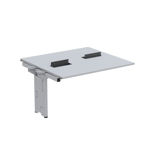 Complemento de Mesa Plataforma para Coworking para 2 Pessoas 140x120 140cm Industrial Cinza