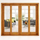 Ver imagem 1 de Porta Balcão de Madeira Modelo York 4fls 2,15(a)x2,00(l) C/fechadura