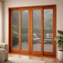 Ver imagem 2 de Porta Balcão de Madeira Modelo York 4fls 2,15(a)x2,00(l) C/fechadura