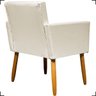 Kit 4 Poltronas Decorativa para Sala Recepção Consultório Nina Corino Cores Pé Palito 30 Cm Castanho - 5