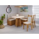 Ver imagem 1 de Canto Baú Nova York com 1 Mesa Redonda e 2 Cadeiras Dalas