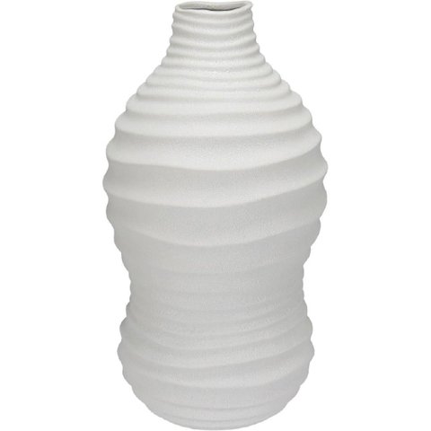 Vaso Decorativo Enfeite Casa Home&Co Cerâmica 42x22x22cm Marfim