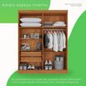 Guarda-roupa Casal com Espelho 4 Portas 2 Gavetas França - 2