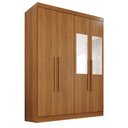 Ver imagem 2 de Guarda-Roupa Solteiro com Espelho 4 Portas 2 Gavetas França Cinamomo