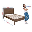 Ver imagem 3 de Cama Casal 100% MDF Plus 125cm x 150cm Jaspe Marrom/Castanho