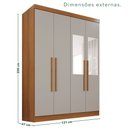 Ver imagem 4 de Guarda-roupa Casal com Espelho 4 Portas 2 Gavetas França