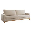Ver imagem 2 de Sofá Fixo Living 3 Lugares Linho MDP Bege Ares 220cm