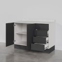 Ver imagem 7 de Balcão Pia 120cm com Tampo com Rodapé Puxador 150cm Ipanema CabeCasa MadeiraOriginals