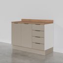 Ver imagem 6 de Balcão Pia 120cm com Tampo com Rodapé Puxador 150cm Ipanema CabeCasa MadeiraOriginals