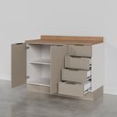 Ver imagem 7 de Balcão Pia 120cm com Tampo com Rodapé Puxador 150cm Ipanema CabeCasa MadeiraOriginals