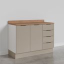 Ver imagem 4 de Balcão Pia 120cm com Tampo com Rodapé Puxador 150cm Ipanema CabeCasa MadeiraOriginals