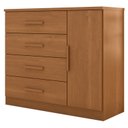 Ver imagem 2 de Cômoda Sapateira Genova Plus 1 Porta 4 Gavetas Marrom/Cinamomo