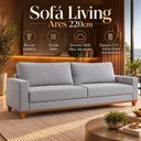 Ver imagem 4 de Sofá Fixo 4 Lugares com 2 Almofadas Soltas Inox Ares 220cm