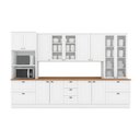 Ver imagem 7 de Cozinha Completa 6 Peças 17 Portas 11 Gavetas MDF MDP 343cm Branca com Torre Quente Móveis Henn