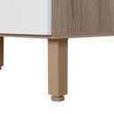 Ver imagem 6 de Cozinha Completa Modulada Torre Quente 5 Peças 100% MDF Angela Branco/Carvalho Tok/UV