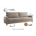 Ver imagem 4 de Sofá Fixo Living 2 Almofadas Soltas 4 Lugares 220cm Ares