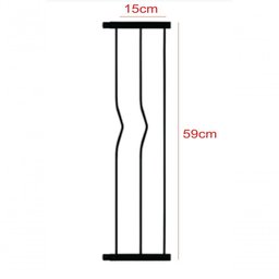Extensor Prolongador de 20x59 Cm para Portão Grade Pet Altura 69 Preto a - 1