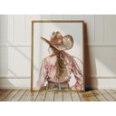 Ver imagem 1 de Quadro Decorativo Cowgirl Boiadeira Cavalo Rodeio Mulher Quarto Decoração