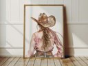 Ver imagem 1 de Quadro Decorativo Cowgirl Boiadeira Cavalo Rodeio Mulher Quarto Decoração