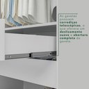 Ver mais imagens de Guarda-Roupa Solteiro 4 Portas 2 Gavetas com Pés França Branco