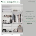 Ver imagem 5 de Guarda-Roupa Solteiro 4 Portas 2 Gavetas com Pés França Branco