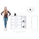 Ver imagem 3 de Cômoda Sapateira 1 Porta 4 Gavetas Genova Plus