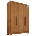 Ver imagem 2 de Guarda-Roupa Solteiro 4 Portas 2 Gavetas com Pés França Cinamomo