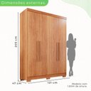 Ver imagem 5 de Guarda-roupa Casal 4 Portas 2 Gavetas França