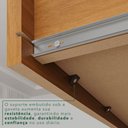 Ver mais imagens de Guarda-Roupa Solteiro 4 Portas 2 Gavetas com Pés França Cinamomo