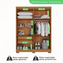 Ver imagem 5 de Guarda-roupa Casal 4 Portas 2 Gavetas França