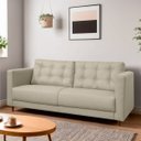Ver imagem 2 de Sofá Living Viena 2 Lugares 170cm para Sala Recepção Consultório Linho - Sofa Store:linho Bege