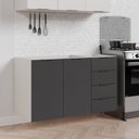 Ver imagem 2 de Balcão Pia 120cm sem Tampo sem Rodapé Puxador 150cm Ipanema CabeCasa MadeiraOriginals