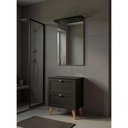 Ver imagem 1 de Gabinete para Banheiro Milano 3 Gavetas MDF 60cm Grafite On Móveis com Espelho com LED