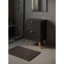 Ver imagem 4 de Gabinete para Banheiro Milano 3 Gavetas MDF 60cm Grafite On Móveis com Espelho com LED