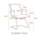 Ver imagem 2 de Kit 2 Cadeiras Fixas para Escritório Sydney Fratini