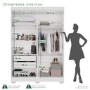 Ver imagem 4 de Guarda-roupa Casal com Espelho 4 Portas 2 Gavetas França