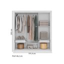 Ver imagem 2 de Guarda Roupa Roupeiro 03 Portas 02 Gavetas C/ Espelho Santiago 1.9 Branco Caemmun