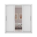 Ver imagem 3 de Guarda Roupa Roupeiro 03 Portas 02 Gavetas C/ Espelho Santiago 1.9 Branco Caemmun