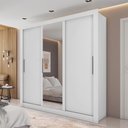 Ver imagem 1 de Guarda Roupa Roupeiro 03 Portas 02 Gavetas C/ Espelho Santiago 1.9 Branco Caemmun