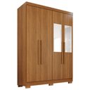 Ver imagem 2 de Guarda-Roupa Solteiro com Espelho 4 Portas 2 Gavetas com Pés França Cinamomo