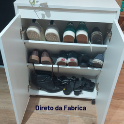 Sapateira para Quarto  2 Portas - Branco - Compacta - 4