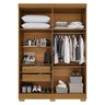 Guarda-roupa Casal com Espelho 4 Portas 2 Gavetas França - 5