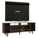 Ver imagem 5 de Rack Madesa Cancun com Pés e Painel para TV até 65 Polegadas Rustic/Preto 7KD8 Cor:Rustic/Preto