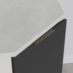 Balcão Canto Oblíquo com Tampo com Rodapé Puxador 150cm Ipanema CabeCasa MadeiraMadeira - 9