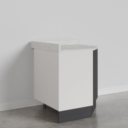 Balcão Canto Oblíquo com Tampo com Rodapé Puxador 150cm Ipanema CabeCasa MadeiraMadeira - 7