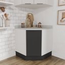 Ver imagem 2 de Balcão Canto Oblíquo com Tampo com Rodapé Puxador 150cm Ipanema CabeCasa MadeiraOriginals