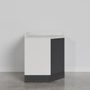 Ver mais imagens de Balcão Canto Oblíquo com Tampo com Rodapé Puxador 150cm Ipanema CabeCasa MadeiraOriginals