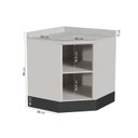 Ver imagem 3 de Balcão Canto Oblíquo com Tampo com Rodapé Puxador 150cm Ipanema CabeCasa MadeiraOriginals